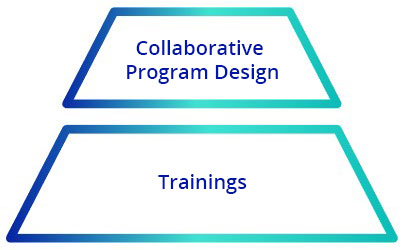 Collaborative program design trainings.